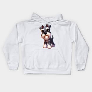 Cute Miniature schnauzer Kids Hoodie